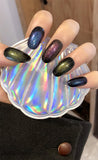Three Color Cat Eyes Press-On Nails