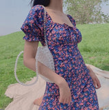 Marie Vintage Floral Print Dress