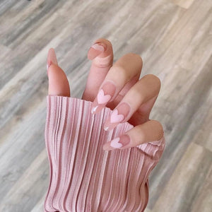 Pink Heart Press-On Nails - UnikWe Boutique
