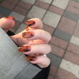 Amber Blooming Press-On Nails