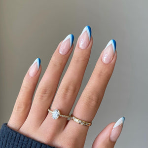 Casual Blue Press-On Nails