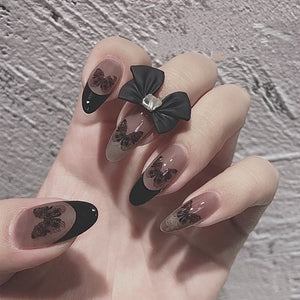 Sweet in Black Press-On Nails