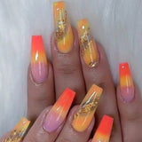 Orange Gradient Press-On Nails