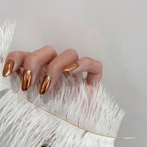 Stunning Gold Press-On Nails