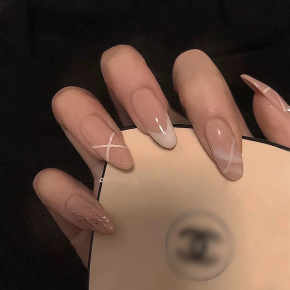 Cute Nude Press-On Nails