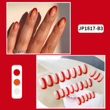Red Edge Press-On Nails