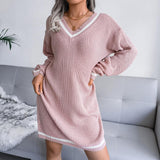 Lucky Break V-neck Sweater Dress - sexicats