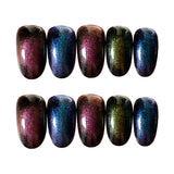 Three Color Cat Eyes Press-On Nails