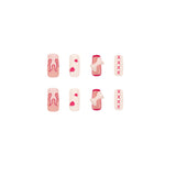 Pink Fire Press-On Nails