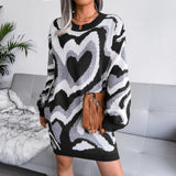 Heart For You Sweater Dress - sexicats