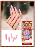 Snowy Pink Press-On Nails