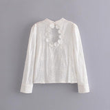 Embroidered Daisy Design Shirt  