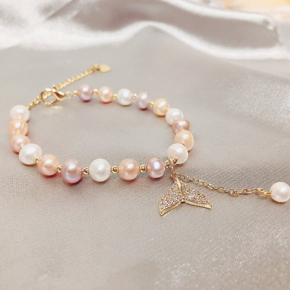Mermaid Pearl Pink Bracelet