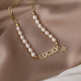 "Lucky" Pearl Necklace