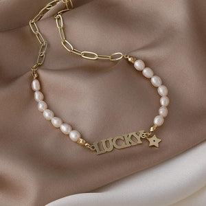 "Lucky" Pearl Necklace