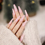 Snowy Pink Press-On Nails